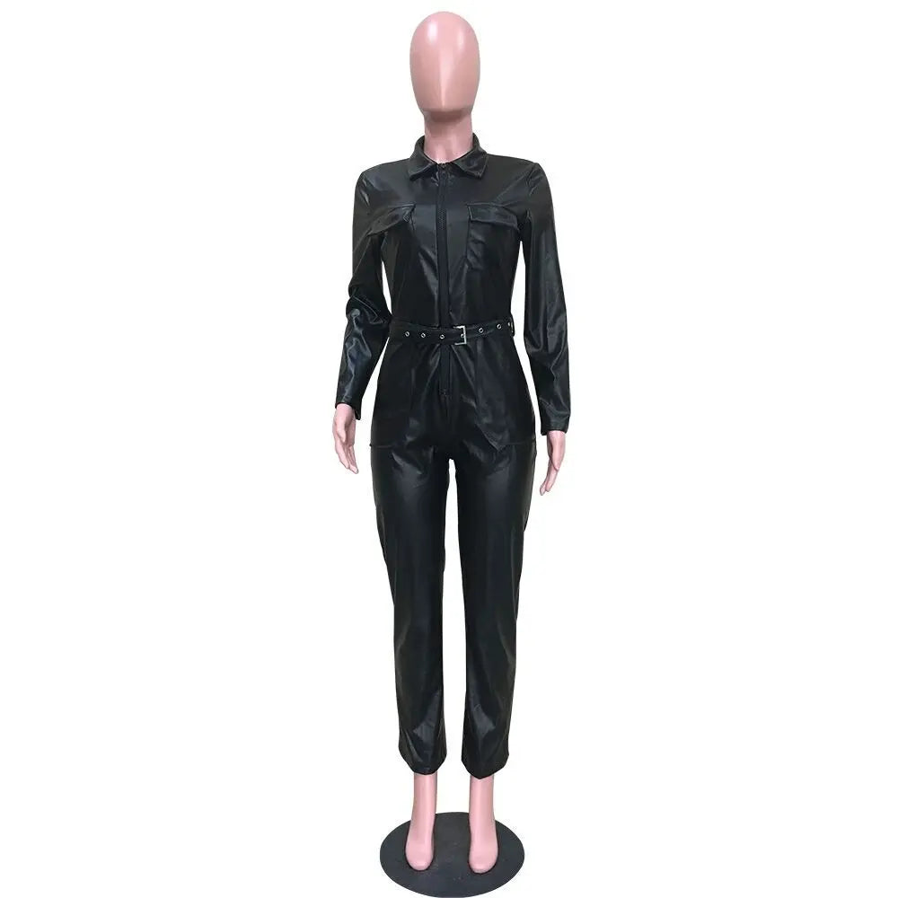 Leather Jumpsuit