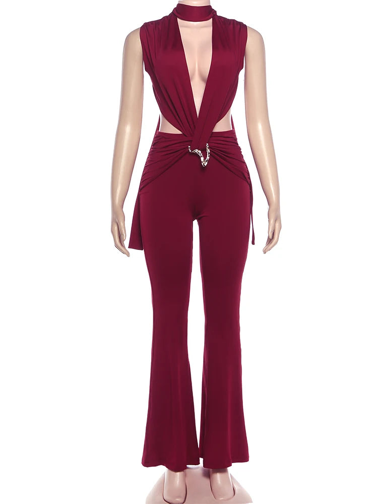 Waistless Cross jumpsuit