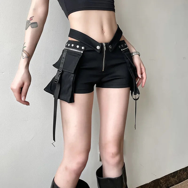 V-Waisted Pocket Shorts