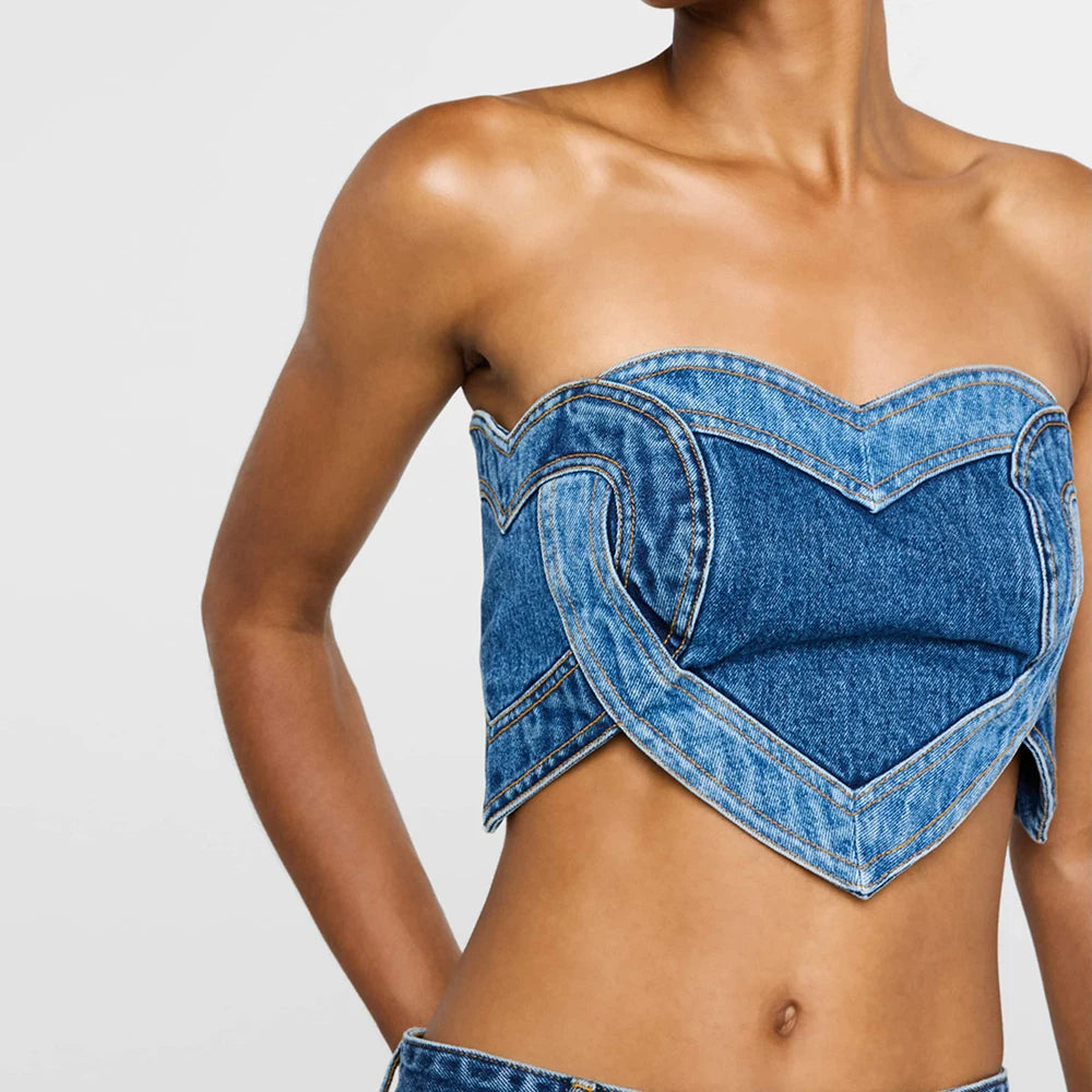 Two Piece set denim top and jeans