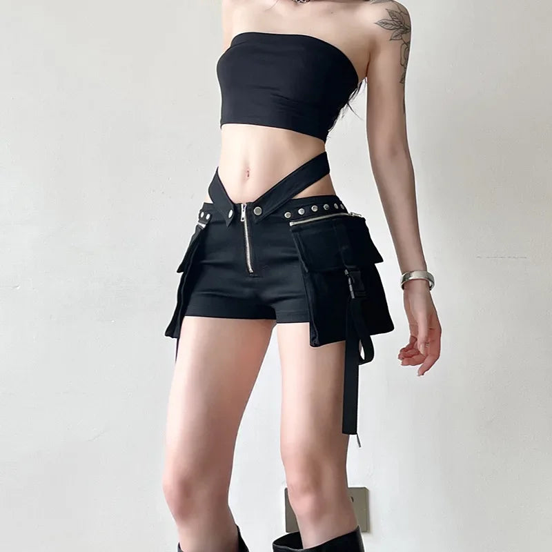 V-Waisted Pocket Shorts