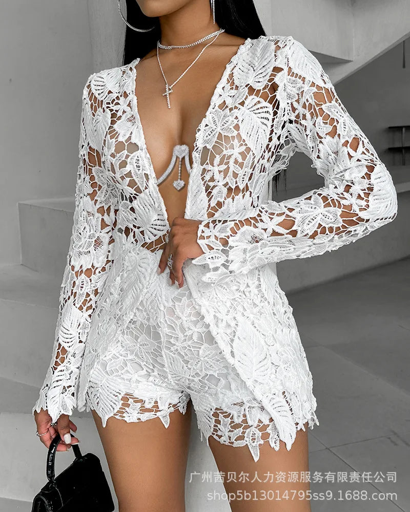 Elegant two piece lace set