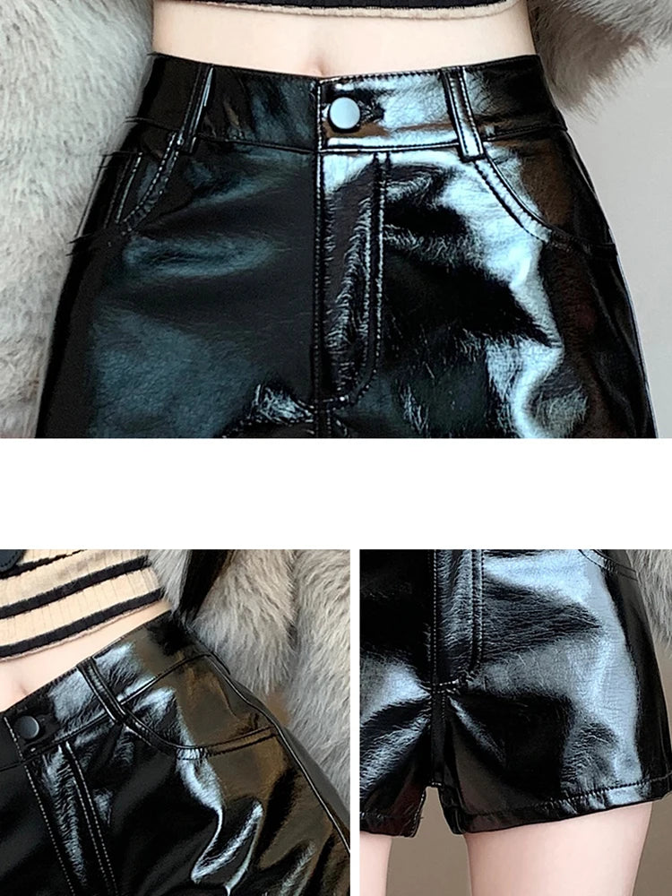 Pu Leather Shorts