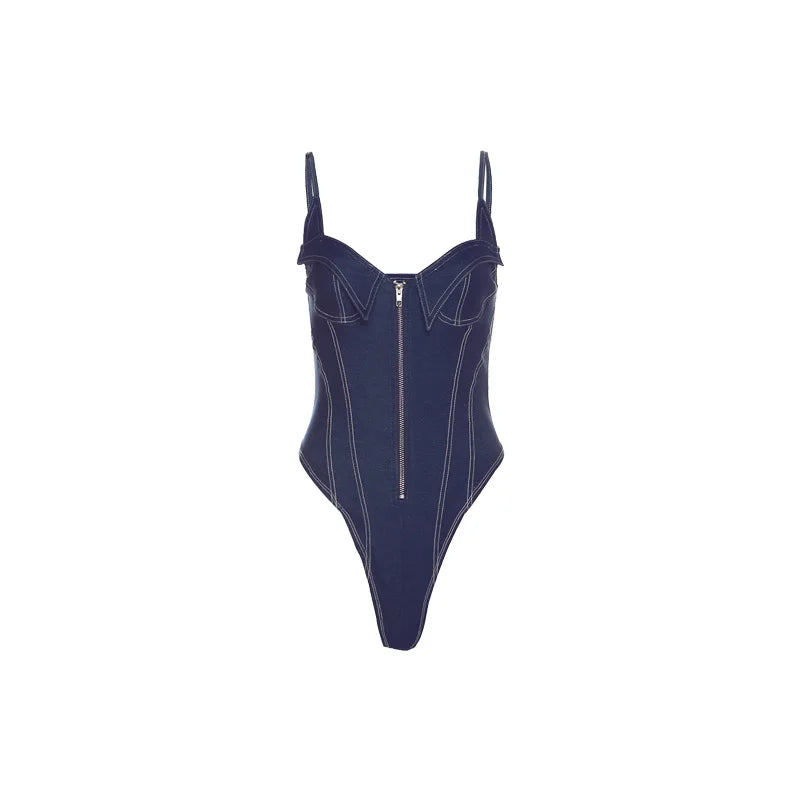 Denim bodysuit