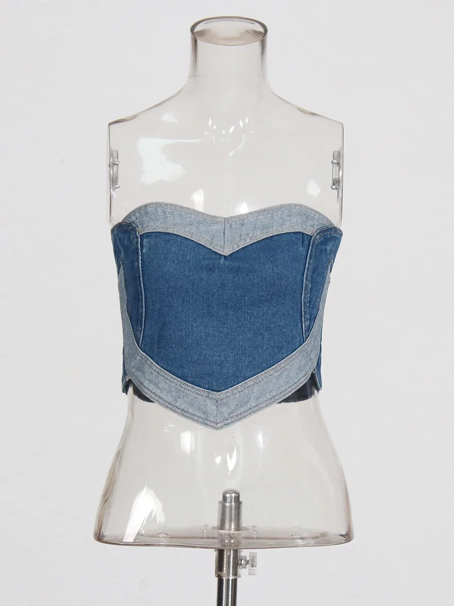 Two Piece set denim top and jeans