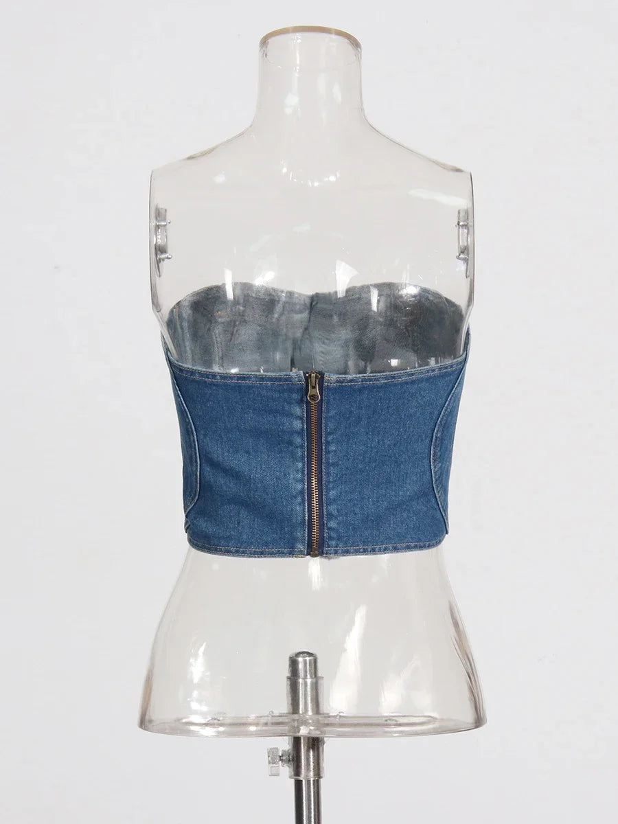 Two Piece set denim top and jeans