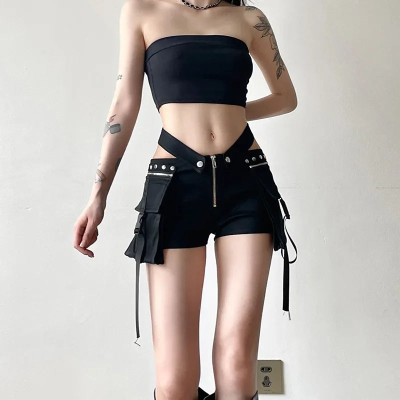 V-Waisted Pocket Shorts