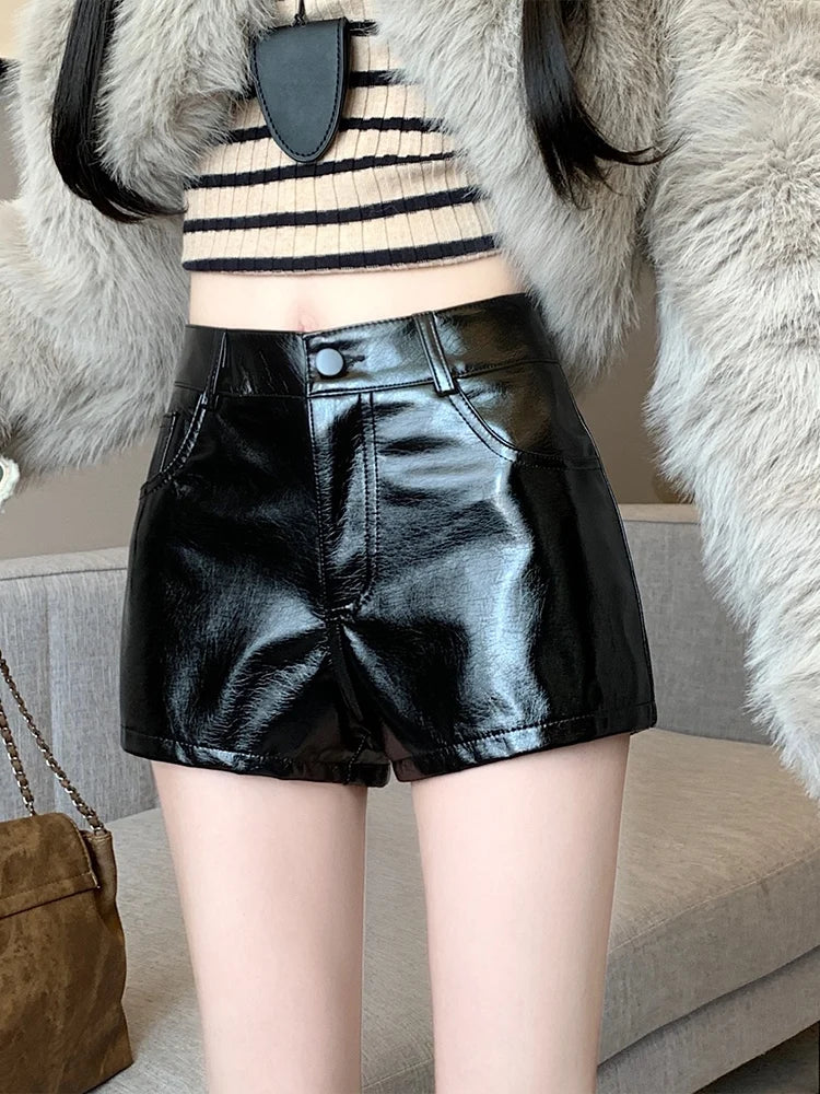 Pu Leather Shorts